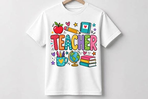 Teacher PNG | Cute Teacher Classroom Design | Sublimation PNG SVG BillahCrafts 