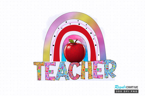 Teacher PNG Design Sublimation Regulrcrative 