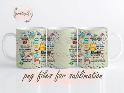Teacher quotes png sublimation design download, Teacher designs, Teacher mug png download 11oz Sublimation PrintingLife 