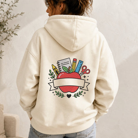 Teacher School Supplies Embroidery Design – Apple Pencil Scissors Back to School Machine Embroidery File Embroidery/Applique DESIGNS PatternFeed8 