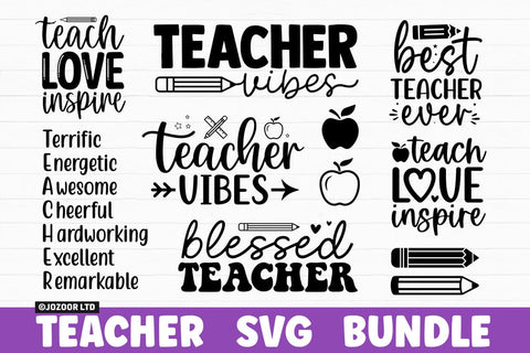 Teacher School SVG Bundle SVG Jozoor 