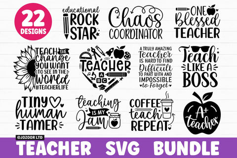 Teacher School SVG Bundle SVG Jozoor 