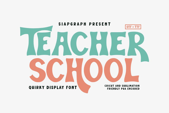 Teacher School - Vintage Quirky Halloween Font Font Masyafi Studio 