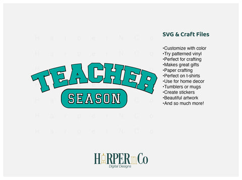 Teacher Season Laser SVG EPS Cut File SVG HarperNCo 