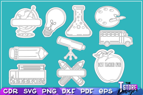 Teacher Sign Laser Cut | Teacher Gift Design | CNC Files SVG The T Store Design 
