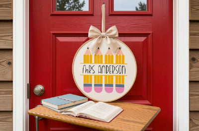 Teacher Split Monogram SVG - Back to School Cut File SVG Silhouette School Blog Design Shop 