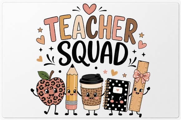 Teacher Squad PNG, Leopard Teacher Sublimation SVG BillahCrafts 