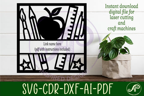 Teacher square name sign svg laser SVG APInspireddesigns 