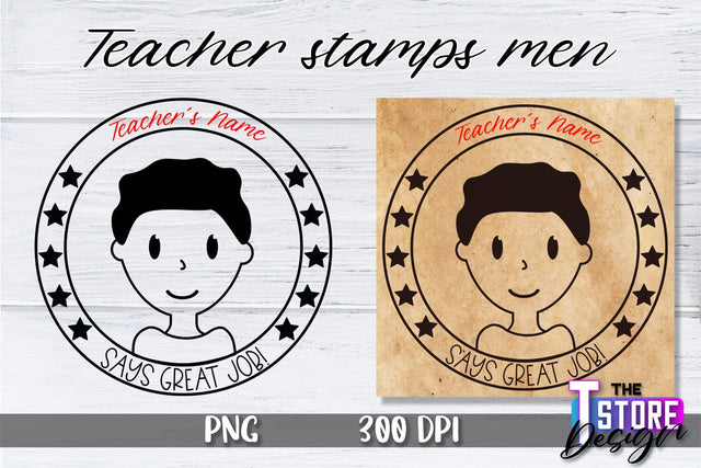 Teacher Stamp Men Sublimation | Teacher Stamp Design | Teacher Design Sublimation The T Store Design 