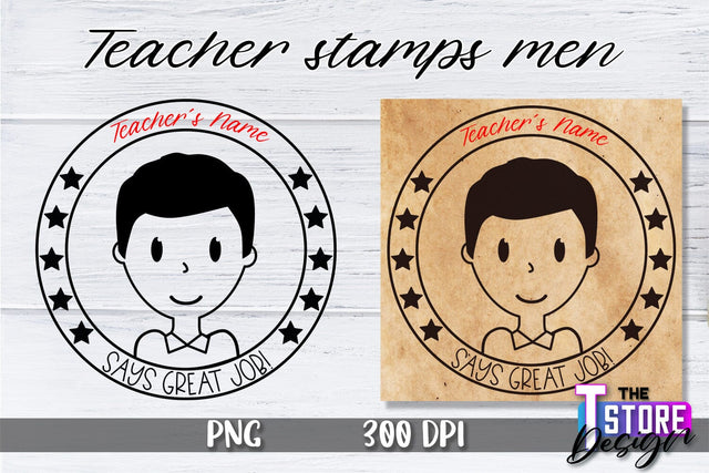 Teacher Stamp Men Sublimation | Teacher Stamp Design | Teacher Design Sublimation The T Store Design 