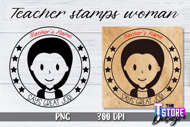 Teacher Stamp Woman Sublimation | Teacher Stamp Design | Teacher Design Sublimation The T Store Design 
