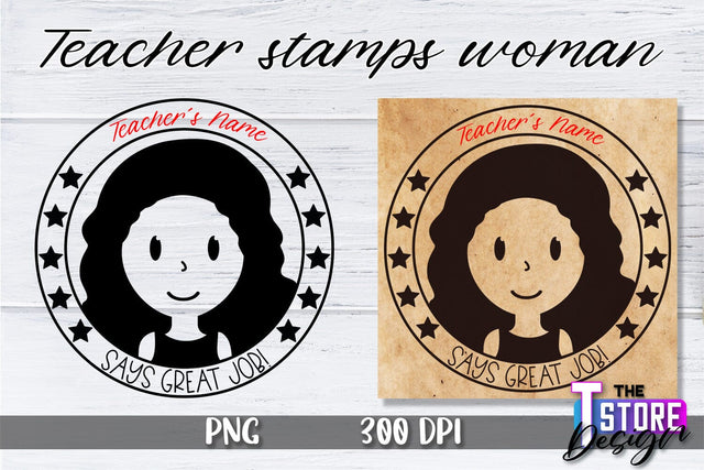 Teacher Stamp Woman Sublimation | Teacher Stamp Design | Teacher Design Sublimation The T Store Design 