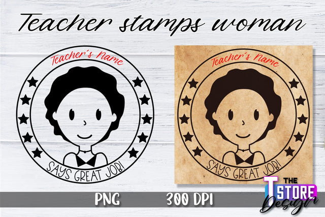Teacher Stamp Woman Sublimation | Teacher Stamp Design | Teacher Design Sublimation The T Store Design 