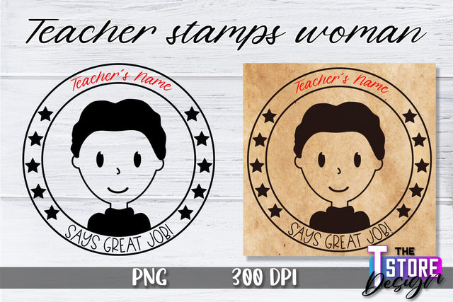 Teacher Stamp Woman Sublimation | Teacher Stamp Design | Teacher Design Sublimation The T Store Design 