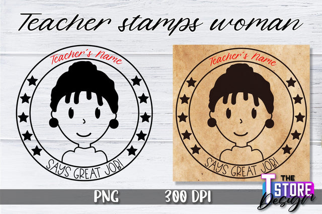 Teacher Stamp Woman Sublimation | Teacher Stamp Design | Teacher Design Sublimation The T Store Design 