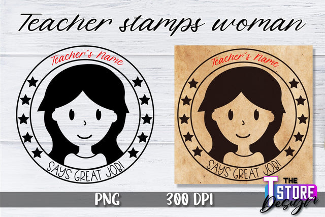 Teacher Stamp Woman Sublimation | Teacher Stamp Design | Teacher Design Sublimation The T Store Design 