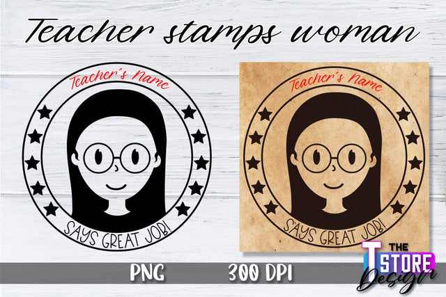 Teacher Stamp Woman Sublimation | Teacher Stamp Design | Teacher Design Sublimation The T Store Design 