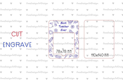 Teacher sticky note holder, Best teacher ever, Laser cut SVG AnastasiyaArtDesign 