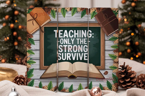 Teacher Strong 20oz Tumbler Wrap Sublimation DesignSVG 