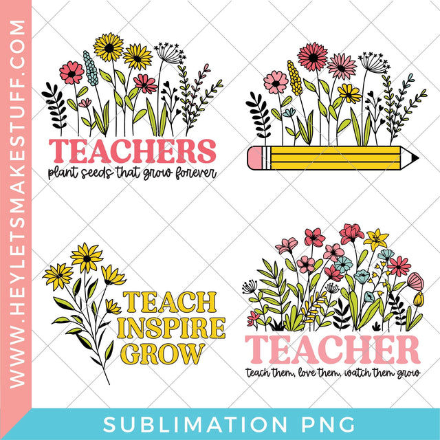 Teacher Sublimation Bundle Sublimation Hey Let's Make Stuff 