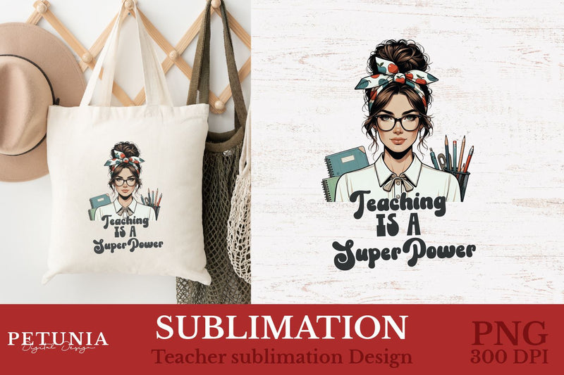 Teacher Sublimation Designs | Teacher Appreciation Designs Sublimation Petunia Digital Design 
