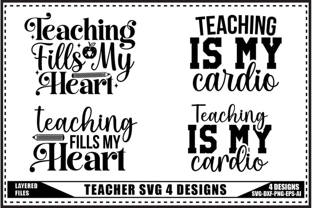 Teacher Svg, Back to School Svg 4 Designs SVG shah alam 