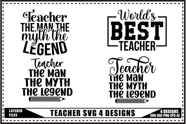 Teacher Svg, Back to School Svg 4 Designs SVG shah alam 