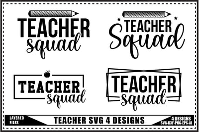 Teacher Svg, Back to School Svg 4 Designs SVG shah alam 