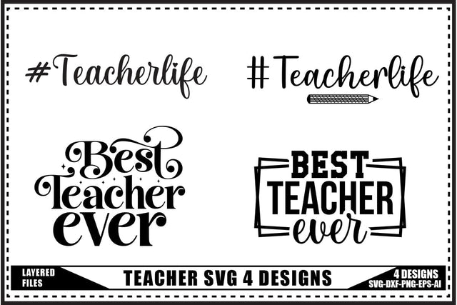 Teacher Svg, Back to School Svg 4 Designs SVG shah alam 