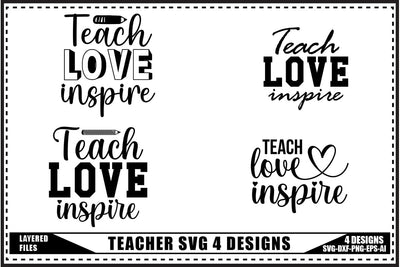 Teacher Svg, Back to School Svg 4 Designs SVG shah alam 