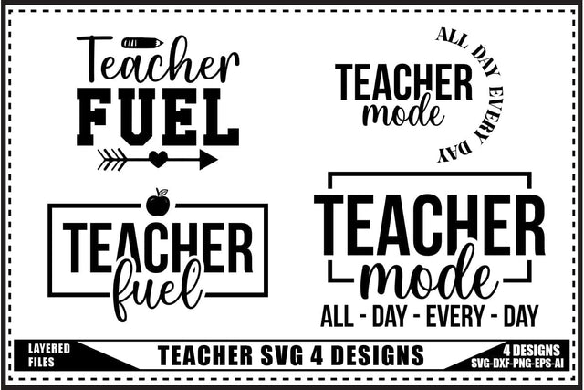 Teacher Svg, Back to School Svg 4 Designs SVG shah alam 
