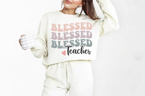 Teacher Svg Bundle, Apple Teacher Svg, Teacher Bundle Svg, Teach Love Inspire Svg, Teacher Life Svg, One Blessed Teacher Svg, Teacher Quotes SVG Creativeart88 