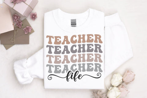 Teacher Svg Bundle, Apple Teacher Svg, Teacher Bundle Svg, Teach Love Inspire Svg, Teacher Life Svg, One Blessed Teacher Svg, Teacher Quotes SVG Creativeart88 