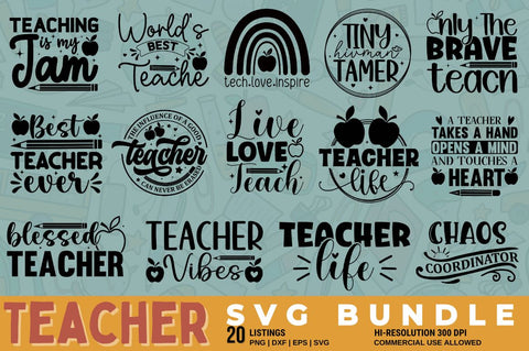 Teacher Svg Bundle SVG Designangry 