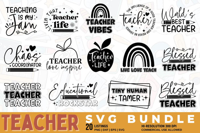 Teacher Svg Bundle SVG Designangry 