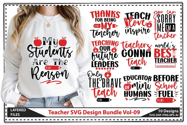 Teacher SVG Design Bundle Vol-09 SVG shah alam 