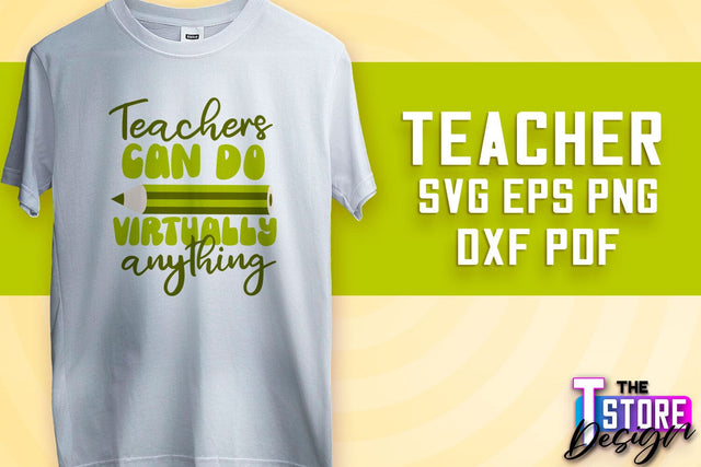 Teacher SVG Design | Funny Quotes SVG Design | School SVG v.1 SVG The T Store Design 
