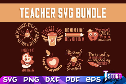Teacher SVG Design | Funny Quotes SVG Design | School SVG v.2 SVG The T Store Design 