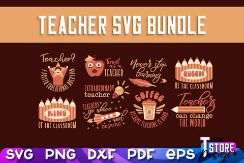Teacher SVG Design | Funny Quotes SVG Design | School SVG v.2 SVG The T Store Design 