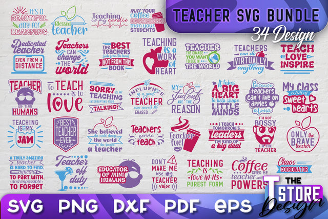 Teacher SVG Design | School Quotes SVG | The Best Teacher | Teacher Vibes v.1 SVG The T Store Design 
