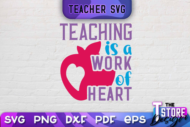 Teacher SVG Design | School Quotes SVG | The Best Teacher | Teacher Vibes v.1 SVG The T Store Design 