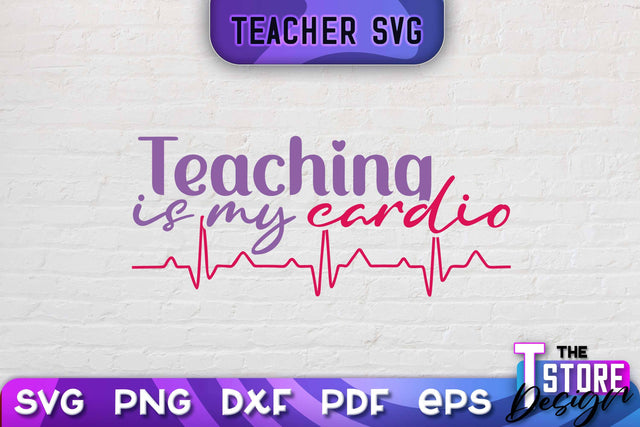 Teacher SVG Design | School Quotes SVG | The Best Teacher | Teacher Vibes v.1 SVG The T Store Design 