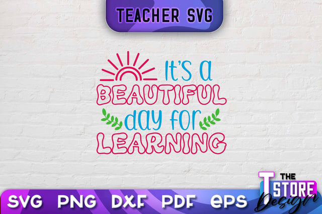 Teacher SVG Design | School Quotes SVG | The Best Teacher | Teacher Vibes v.1 SVG The T Store Design 