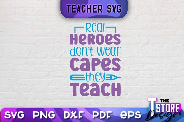 Teacher SVG Design | School Quotes SVG | The Best Teacher | Teacher Vibes v.2 SVG The T Store Design 