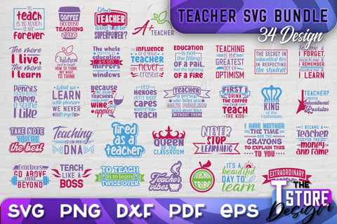Teacher SVG Design | School Quotes SVG | The Best Teacher | Teacher Vibes v.2 SVG The T Store Design 