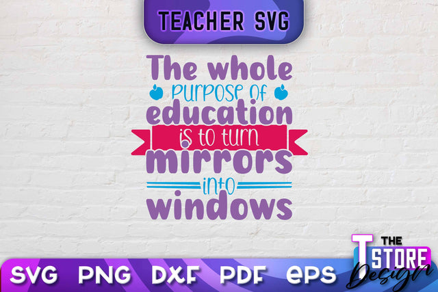 Teacher SVG Design | School Quotes SVG | The Best Teacher | Teacher Vibes v.2 SVG The T Store Design 