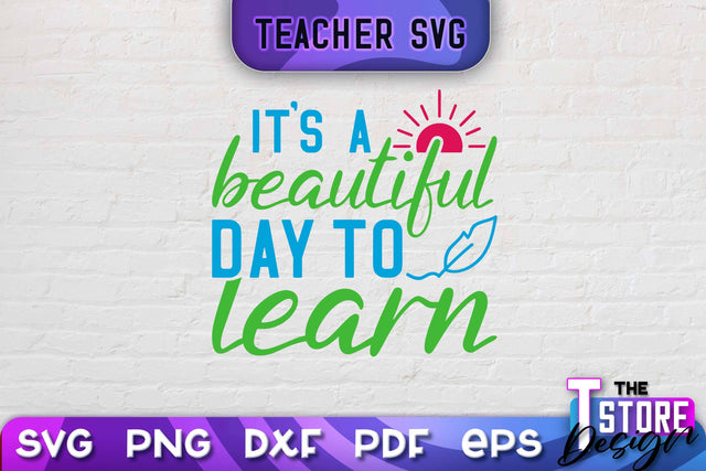 Teacher SVG Design | School Quotes SVG | The Best Teacher | Teacher Vibes v.2 SVG The T Store Design 