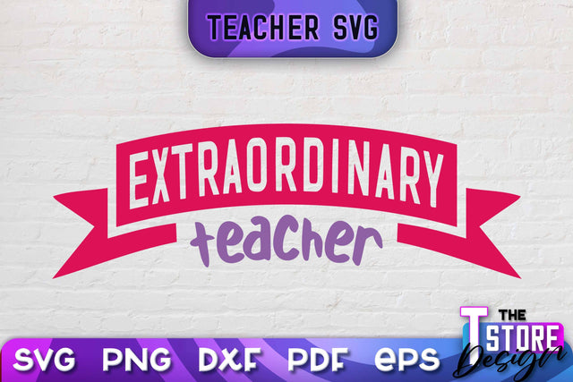 Teacher SVG Design | School Quotes SVG | The Best Teacher | Teacher Vibes v.2 SVG The T Store Design 