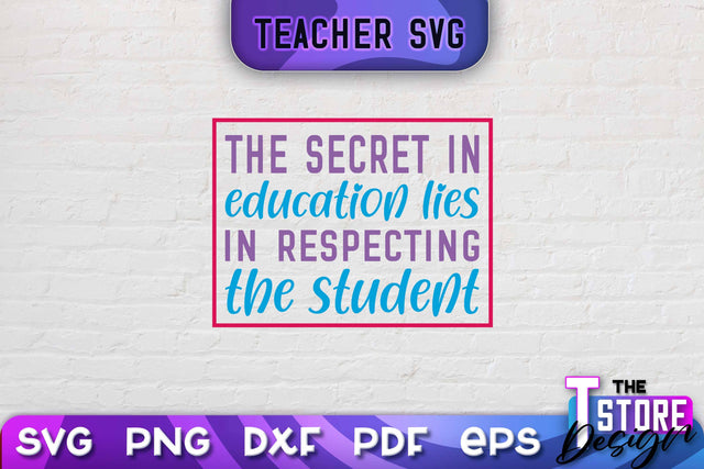 Teacher SVG Design | School Quotes SVG | The Best Teacher | Teacher Vibes v.2 SVG The T Store Design 