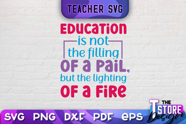 Teacher SVG Design | School Quotes SVG | The Best Teacher | Teacher Vibes v.2 SVG The T Store Design 